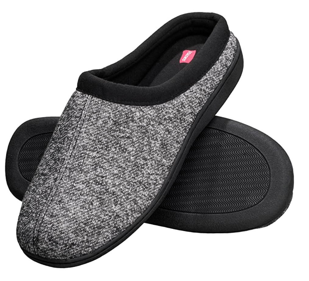 Hanes Men's Memory Foam Indoor Outdoor Clog Slipper Shoe with Fresh IQ