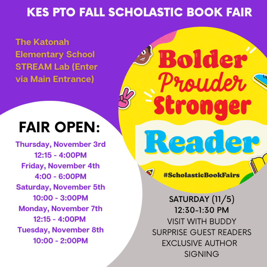 The Fall Scholastic Book Fair is Coming at Katonah Elementary School